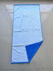 100% Cotton rectangle eco friendly beach towel sublimation recycled blue towel custom beach towel logo