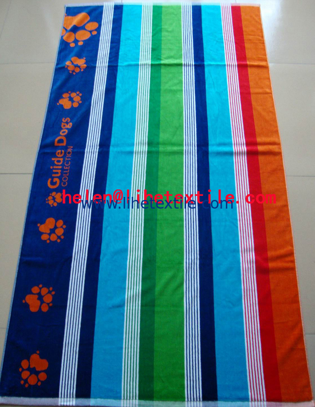 100% cotton yarn dyed stripe beach towel , 100x180cm , GSM500