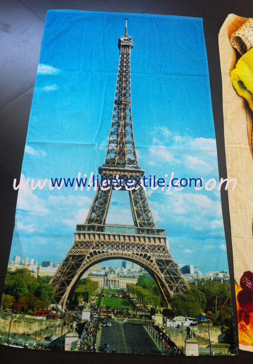 photo printing beach towel , GSM400 , 70x140cm , 100% cotton
