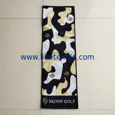 China 100% Cotton Gym Golf Tricolor Jacquard Customize Cooling Sports Sweat Towel with logo supplier