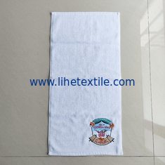 China 100% Cotton Custom White Gym Sports Fitness Towel with Embroidery Logo supplier