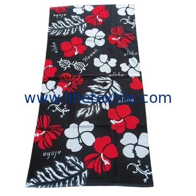 Eco friendly beach towel 100% cotton custom Reactive printing flower beach bath towel