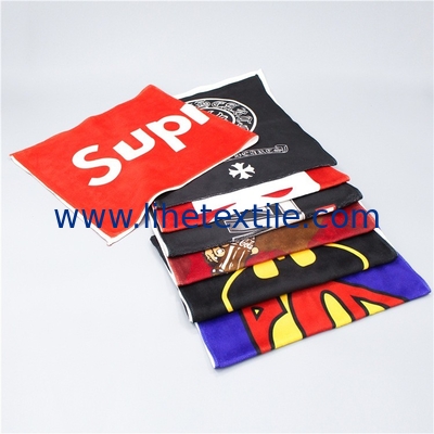 Luxury high water absorption 400gsm microfiber fitness gym towel hand towels with logo custom sublimation print sports