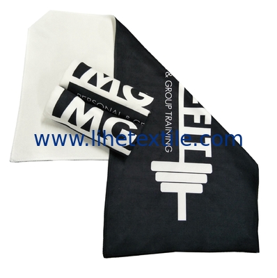 Luxury high water absorption 400gsm microfiber fitness gym towel hand towels with logo custom sublimation print sports