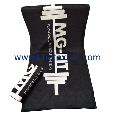 Luxury high water absorption 400gsm microfiber fitness gym towel hand towels with logo custom sublimation print sports