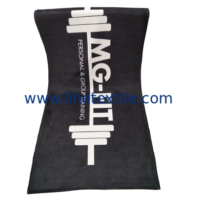 Luxury high water absorption 400gsm microfiber fitness gym towel hand towels with logo custom sublimation print sports