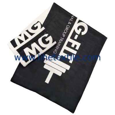 Luxury high water absorption 400gsm microfiber fitness gym towel hand towels with logo custom sublimation print sports