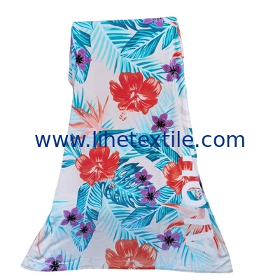 Extra large thick beach towel custom flower pattern luxury cotton printed beach towel