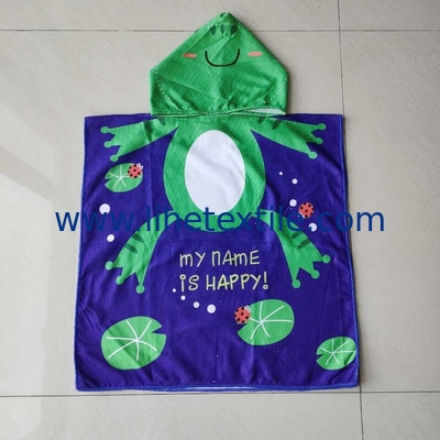 Poncho Towel Beach Custom kids Cartoon Printing Hooded Microfiber Towel Beach