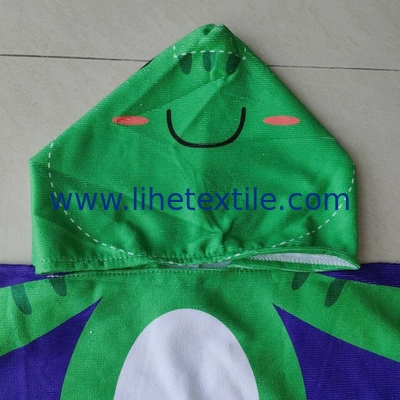 Poncho Towel Beach Custom kids Cartoon Printing Hooded Microfiber Towel Beach
