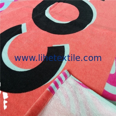 Wholesale Digital Photo Printed Cotton Custom pink Beach Towel With Logo