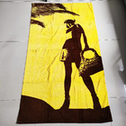 100% cotton  custom designer sexy women print with logo sublimation oversized beach towel