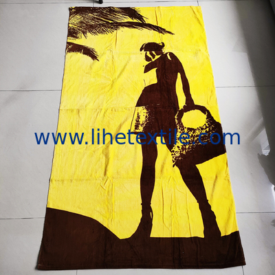 100% cotton  custom designer sexy women print with logo sublimation oversized beach towel