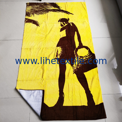 100% cotton  custom designer sexy women print with logo sublimation oversized beach towel