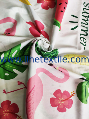 Environmental Friendly Microfiber Suede Custom Flamingo Printed Summer Beach Towel Soft Lightweight Sand Free Beach Towe