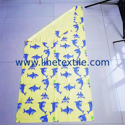 Promotional Wholesale baby shark Portable Quality 100% Digital Printed Custom microfiber beach towel