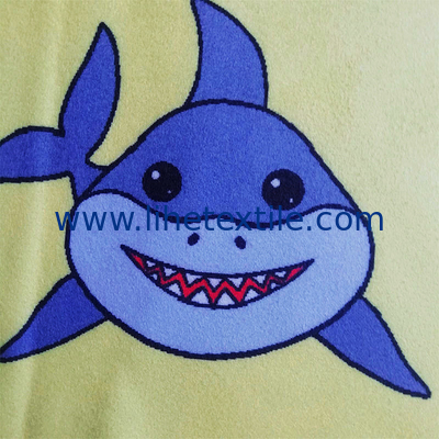 Promotional Wholesale baby shark Portable Quality 100% Digital Printed Custom microfiber beach towel