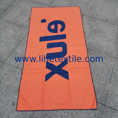 Custom design full printed chamois microfiber suede double side printed beach towel with logo sand free beach towel