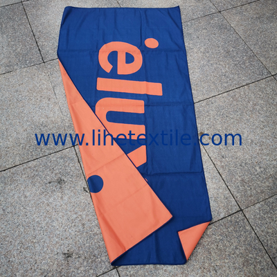 Custom design full printed chamois microfiber suede double side printed beach towel with logo sand free beach towel