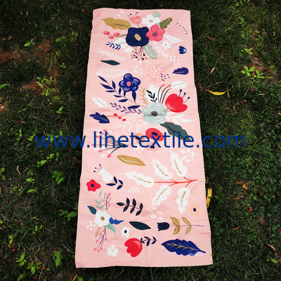 2022 Spring Summer quick dry microfiber beach towel customized printed Pink towel sand free beach towel