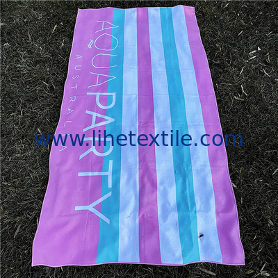 Hot Selling Ultra-absorbent Western Beach Towel Sand Repellant Sustainable Microfiber Waffle Striped Beach Towel
