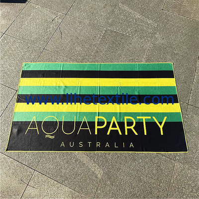 Hot Selling Ultra-absorbent Western Beach Towel Sand Repellant Sustainable Microfiber Waffle Striped Beach Towel
