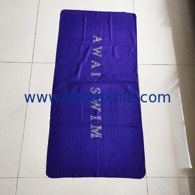 Factory Wholesale Microfiber Sand free purple Beach Towel Custom Logo and flower Double Side printed  Microfiber Ant Bea