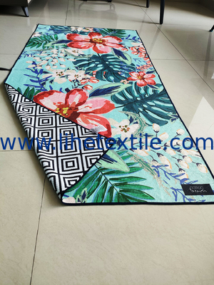 Wholesale printed summer flower recycled beach towels microfiber printed beach towel sand free waffle beach towels