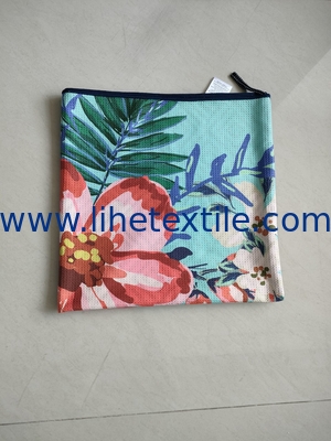Wholesale printed summer flower recycled beach towels microfiber printed beach towel sand free waffle beach towels