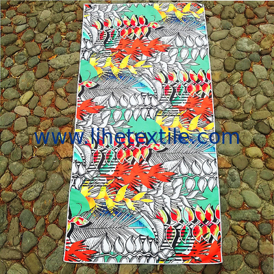 Wholesale Custom Hawaii  High Quality Suede Microfiber Two Side Double Printed Beach Towel Quick Dry Beach towel