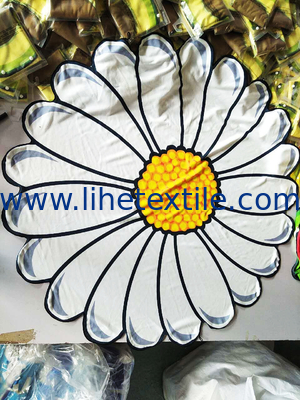 High Quality Wholesale Custom Microfiber Suede Towel Printed Pink Donuts Profiled Towel Sand Free Beach Towel