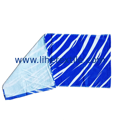 wholesale 100% cotton small MOQ soft feel high quality promotional custom digital printing cotton velour beach towel
