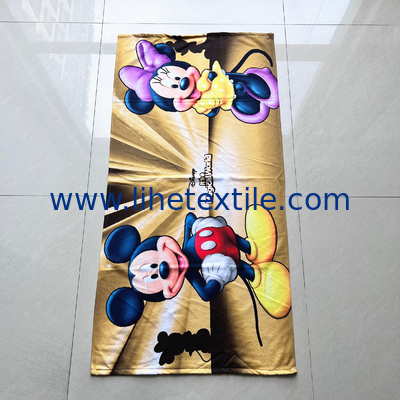 Hot Selling Dry Quickly Printed mickey Microfiber terry Beach Towel With Cheaper Price