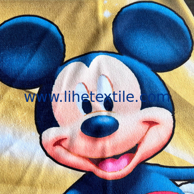 Hot Selling Dry Quickly Printed mickey Microfiber terry Beach Towel With Cheaper Price