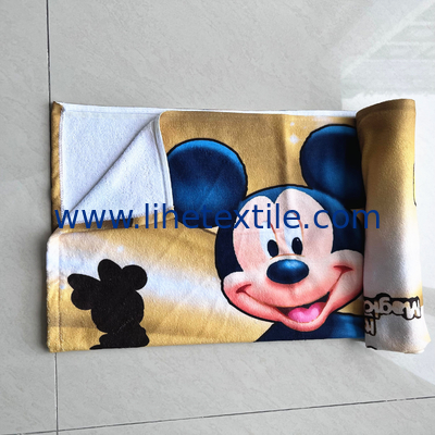 Hot Selling Dry Quickly Printed mickey Microfiber terry Beach Towel With Cheaper Price