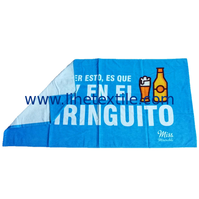 Wholesale Custom High Quality Sublimation Printing 100% Cotton Velour Summer Beach Towels With Logo