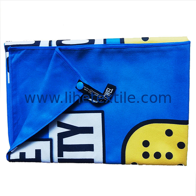 Wholesale soft microfibre beach towel with logo custom design digital printing microfiber suede sports beach towel