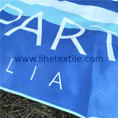 Wholesale Price Custom Print Sand Free Waffle Microfiber Beach Towel with Logo