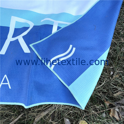 Wholesale Price Custom Print Sand Free Waffle Microfiber Beach Towel with Logo