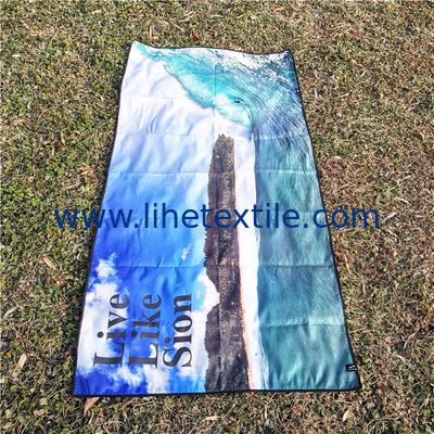 Quick Dry Sand Free Heat Transfer Print Microfibre Suede Swimming Pool Summer Towel Wholesale Sublimation Microfiber Bea