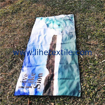 Quick Dry Sand Free Heat Transfer Print Microfibre Suede Swimming Pool Summer Towel Wholesale Sublimation Microfiber Bea