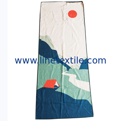 Custom Printed Microfiber Suede Beach Towel Portable Travel With Beach Bag Fast Drying Sublimation Beach Towel