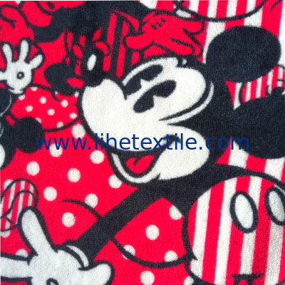 Wholesale Kids Beach Towels 100% Cotton Red Disney Mickey Anime Bath Towel Cartoon beach Towel