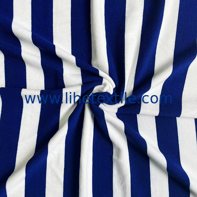 Wholesale Custom Digital Sublimated Printed Logo Sand Free Quick Dry Blue And White Stripe Microfiber Beach Towel
