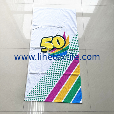 100% Cotton recycled organic oversized beach towels with logo custom print