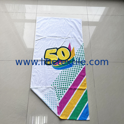 100% Cotton recycled organic oversized beach towels with logo custom print