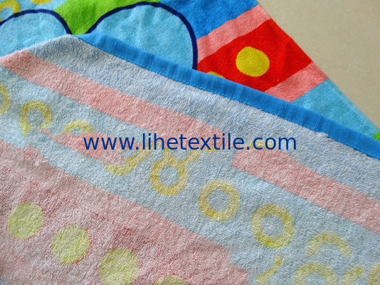 Wholesale 100% cotton coloured stripe terry bath towel and custom printed design beach towel with logo