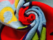 Wholesale 100% cotton coloured stripe terry bath towel and custom printed design beach towel with logo