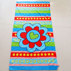 Wholesale 100% cotton coloured stripe terry bath towel and custom printed design beach towel with logo
