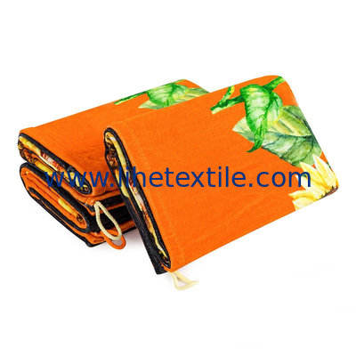 Wholesale 100% Cotton Quick Drying Custom Digital Print Sunflower Beach Towels With Logo